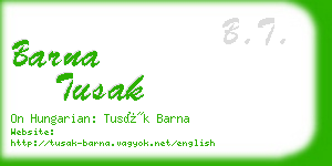 barna tusak business card